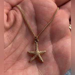 Mark by AVON Starfish Charm Necklace Goldtone, Gold, NIB